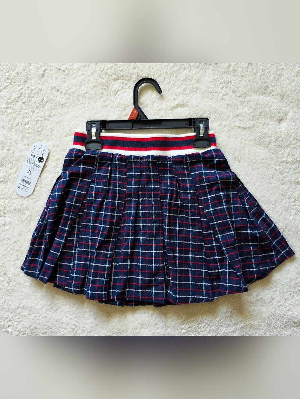 New Sanrio Hello Kitty Girls Cotton Plaid Pleated Skort, summer / back to school - Picture 7 of 8